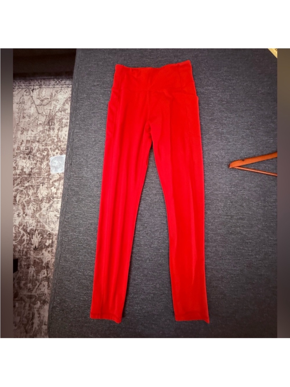 Figs Red Active Leggings with Branded Waistband excellent condition!
